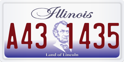 IL license plate A431435