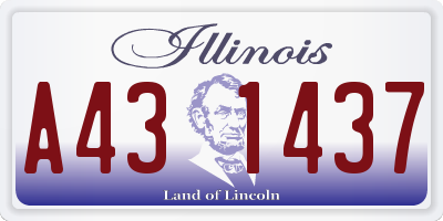 IL license plate A431437