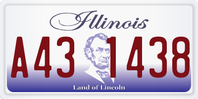 IL license plate A431438