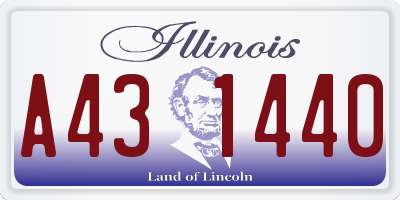 IL license plate A431440