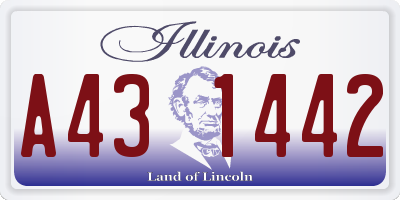 IL license plate A431442