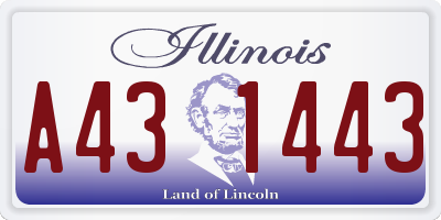 IL license plate A431443