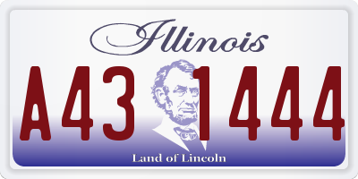 IL license plate A431444