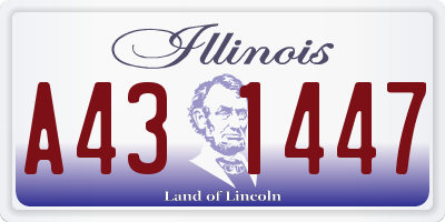 IL license plate A431447