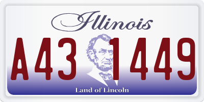 IL license plate A431449