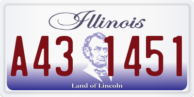 IL license plate A431451