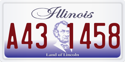 IL license plate A431458