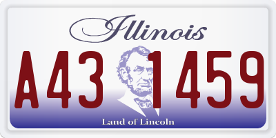 IL license plate A431459