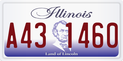 IL license plate A431460