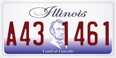 IL license plate A431461