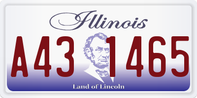 IL license plate A431465