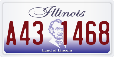 IL license plate A431468