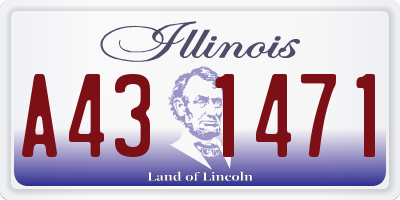 IL license plate A431471