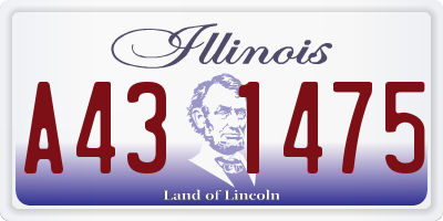 IL license plate A431475