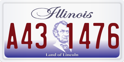 IL license plate A431476