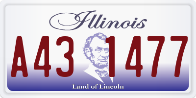 IL license plate A431477