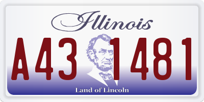 IL license plate A431481