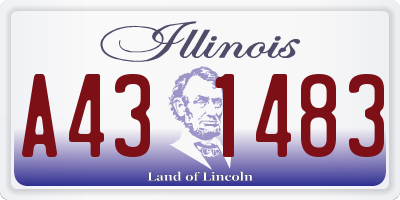 IL license plate A431483