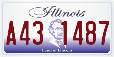 IL license plate A431487