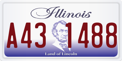 IL license plate A431488