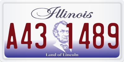 IL license plate A431489