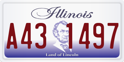 IL license plate A431497