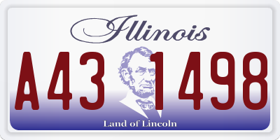 IL license plate A431498