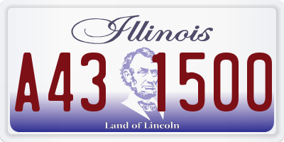 IL license plate A431500