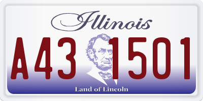 IL license plate A431501