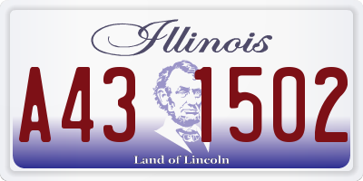 IL license plate A431502
