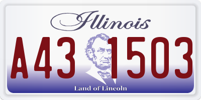 IL license plate A431503
