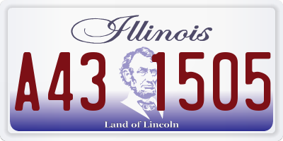 IL license plate A431505