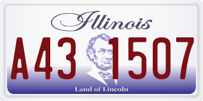 IL license plate A431507