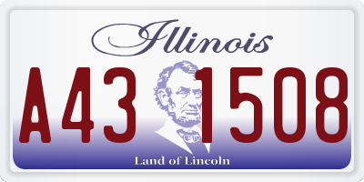 IL license plate A431508