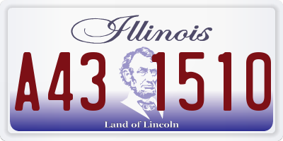 IL license plate A431510
