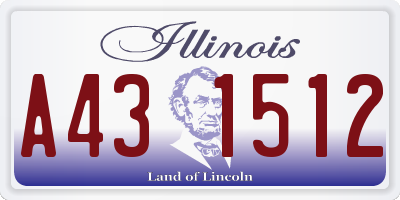 IL license plate A431512