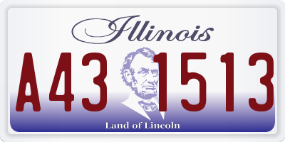 IL license plate A431513