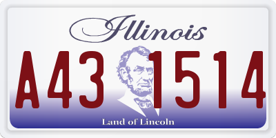 IL license plate A431514