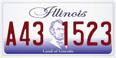 IL license plate A431523