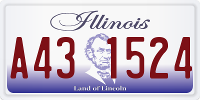 IL license plate A431524