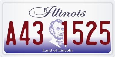 IL license plate A431525