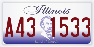 IL license plate A431533