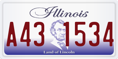 IL license plate A431534