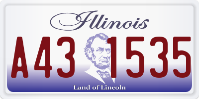 IL license plate A431535