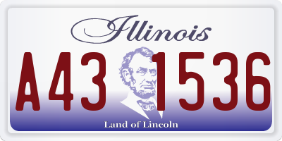 IL license plate A431536
