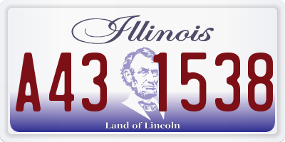 IL license plate A431538