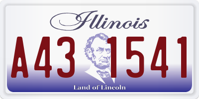 IL license plate A431541