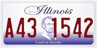 IL license plate A431542