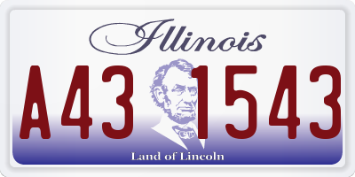IL license plate A431543