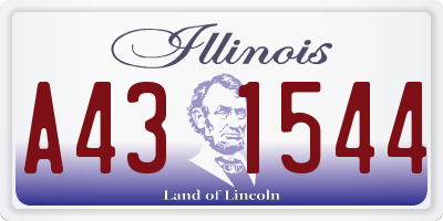 IL license plate A431544